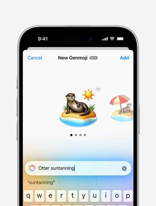 Screen showing a Genmoji