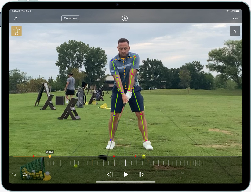 橫向的 iPad Air，展示神經網絡引擎