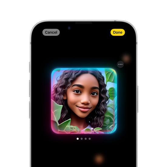 iPhone 16e 螢幕顯示影像樂園 app。