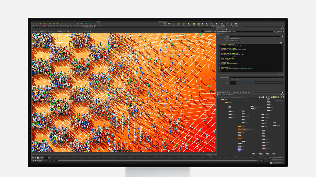 Pro Display XDR screen showing Animation tasks
