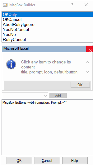msgbox code builder