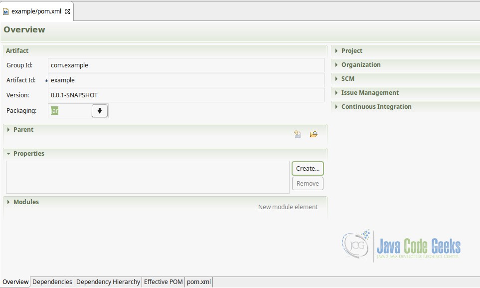click pom.xml to edit