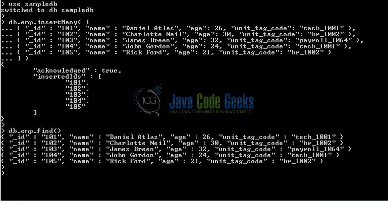 Fig. 5: Database and Table Creation