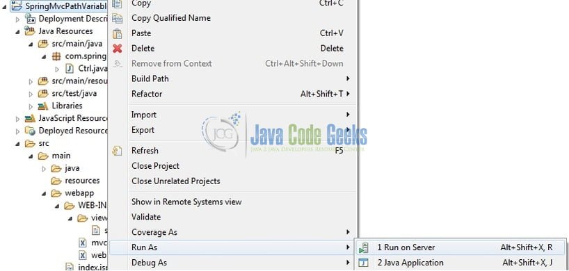 Spring @PathVariable Annotation - Deploy Application on Tomcat