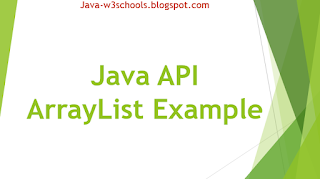 Java API ArrayList Example