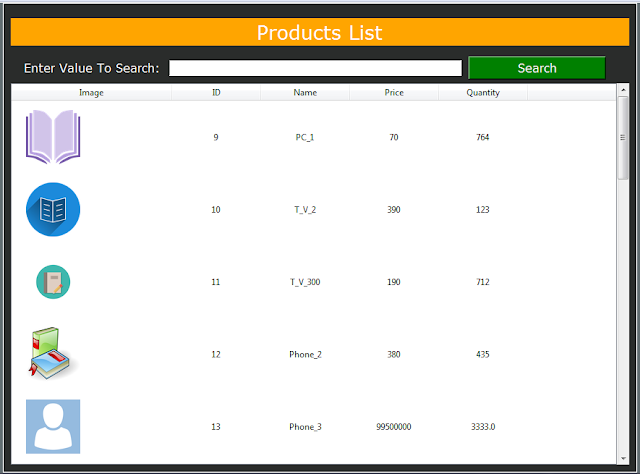 PRODUCTS LIST