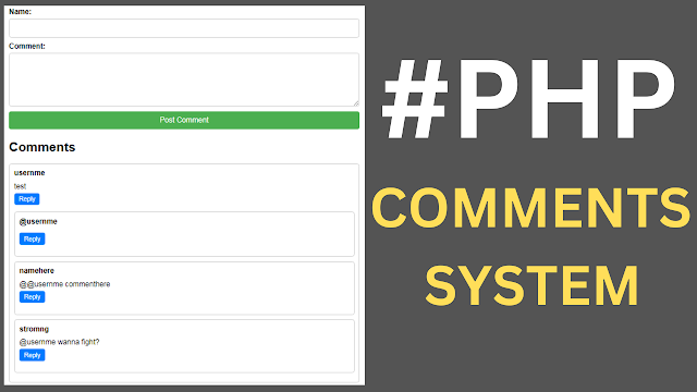 PHP Basic Comment System with MySQL Database