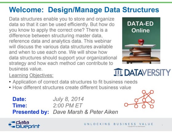 Data-Ed: Design and Manage Data Structures 