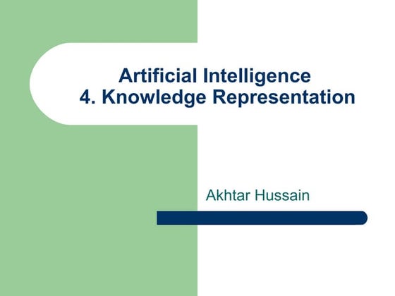 Knowledge Representation in Artificial intelligence 