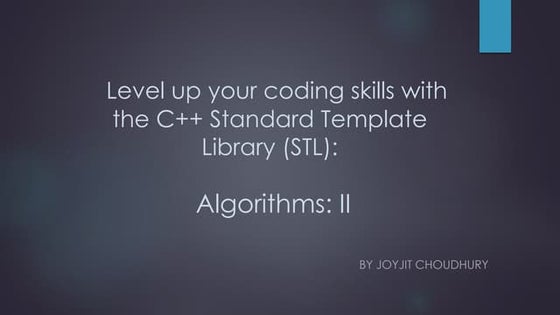 Algorithms: II