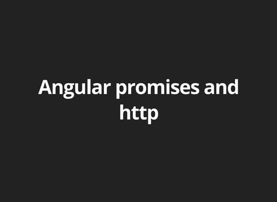 Angular promises and http