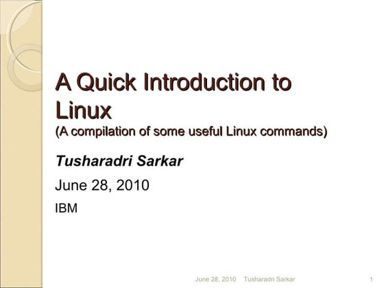 A Quick Introduction to Linux