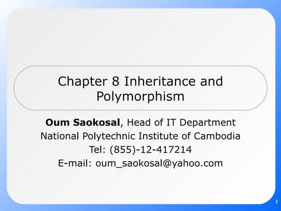 Chapter 8 Inheritance