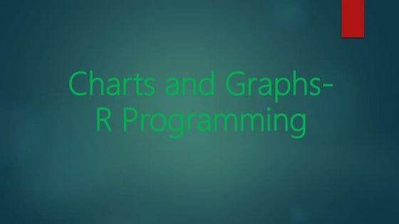 Chart and graphs in R programming language 