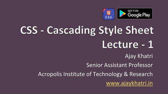 CSS Basics (Cascading Style Sheet)