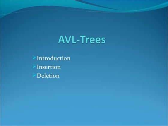 Data Structure and Algorithms AVL Trees