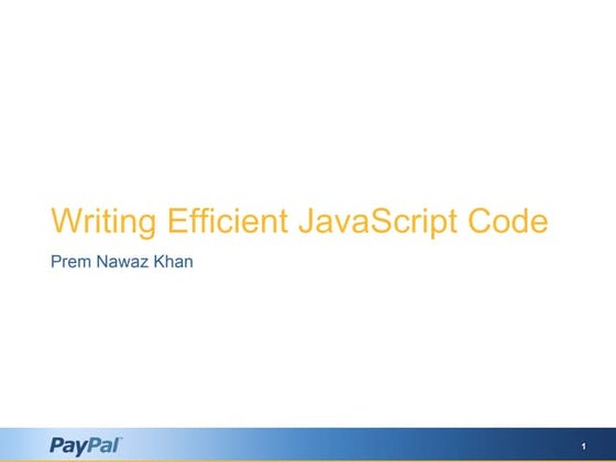 Effecient javascript
