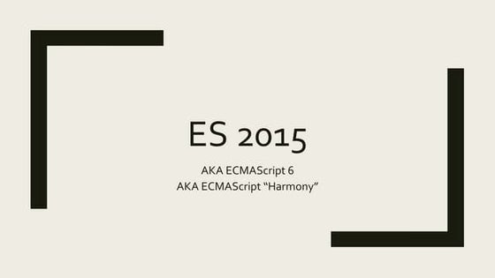 ECMAScript 2015: my favourite parts