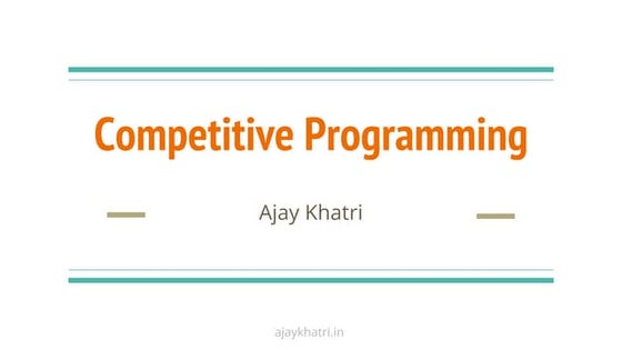 Competitive Programming Guide