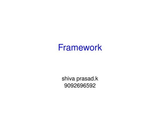 Frame Work