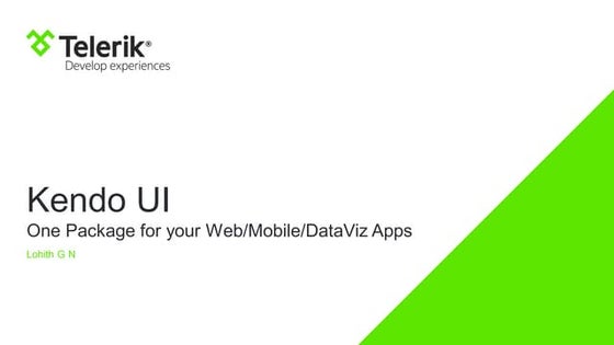 Front End Applications Using One Stop JavaScript Library from Telerik