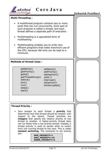 Lecture 21
