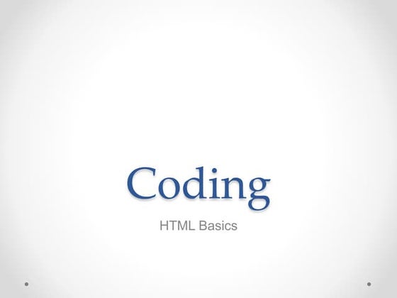 Html coding
