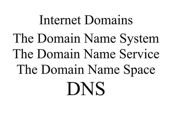 Internet Domains