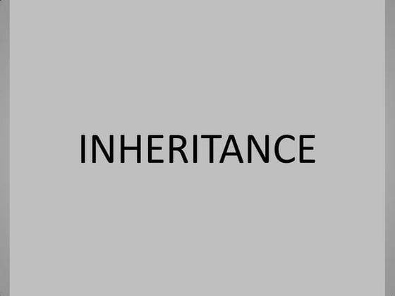 Inheritance