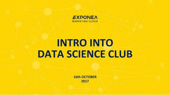 Introduction to data science club