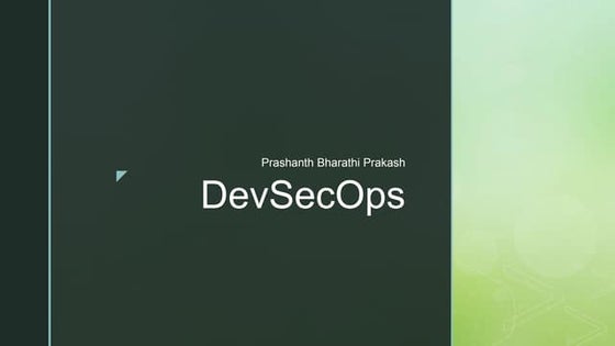 DevSecOps : an Introduction