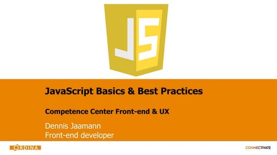 JavaScript Basics and Best Practices - CC FE & UX