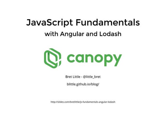 JavaScript Fundamentals with Angular and Lodash