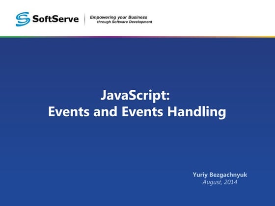 JavaScript: Events Handling