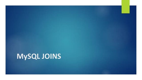 MySQL JOINS