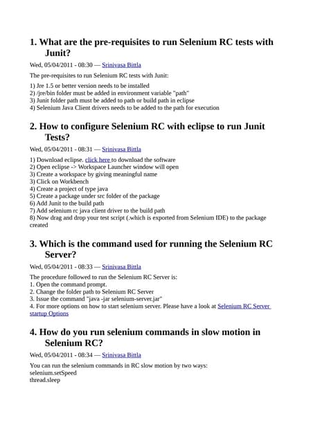 New selenium rc