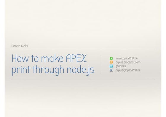 How to make APEX print through Node.js