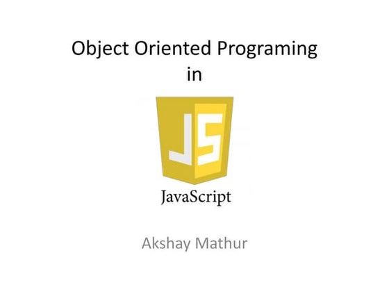 Object Oriented Programing in JavaScript