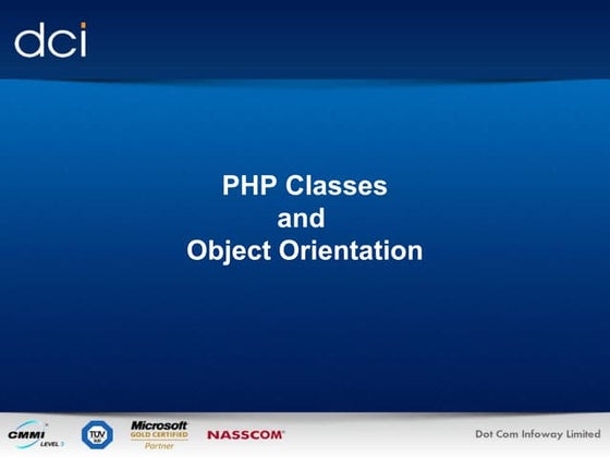 PHP Classes and OOPS Concept