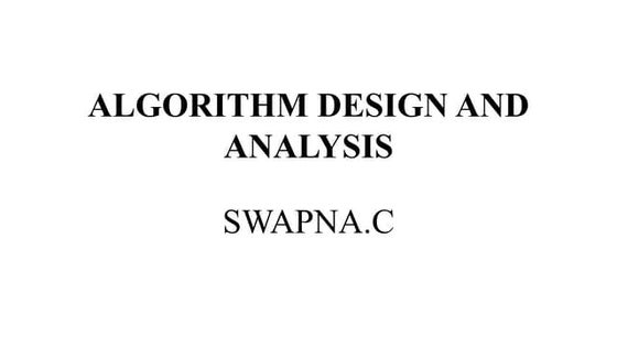 Performance analysis(Time & Space Complexity)