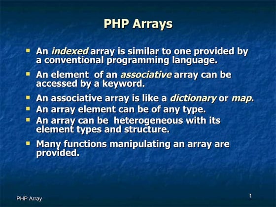 Php array