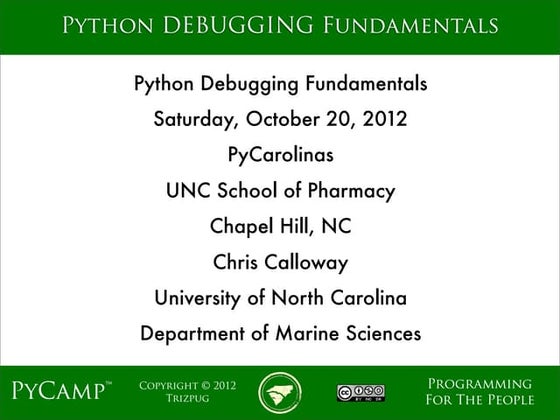 Python Debugging Fundamentals