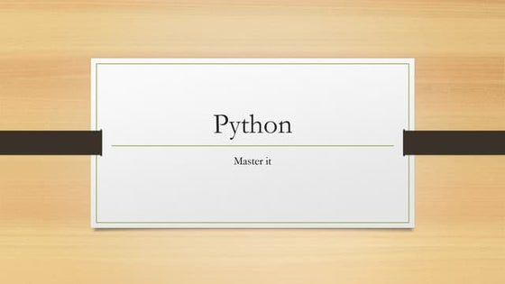 Python for beginner,  learn python from scratch.pptx