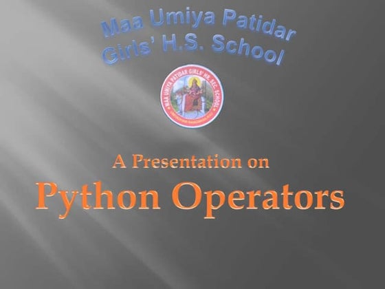 Python operators