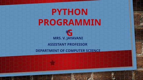 Introduction to Python Programming language