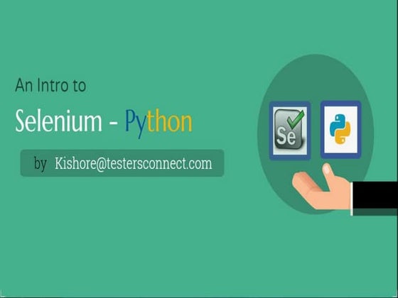 Introduction to Selenium Python by Kishore