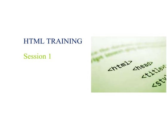 HTML Basic Training for beginners - Learn HTML coding