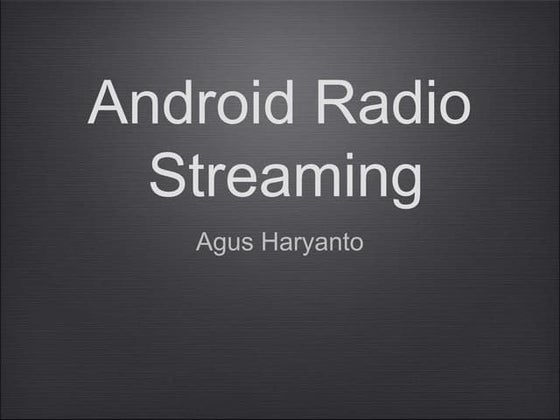 Android Radio streaming