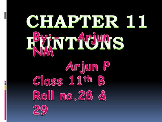 Functions in C++