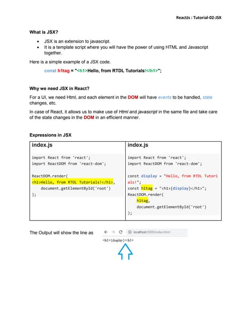 React js   t2 - jsx